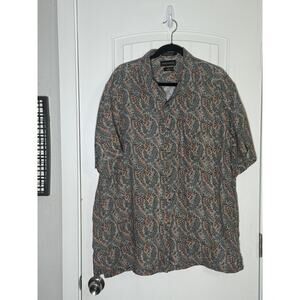 Paul Fredrick Men's 2XL Linen Short Sleeve Button Up Shirt